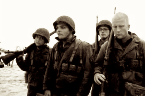 soldiers standing on a battlefield